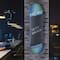 American Art Decor Wood Skate Chalkboard Menu, Blue, 8" x 31.5" Wall Decor